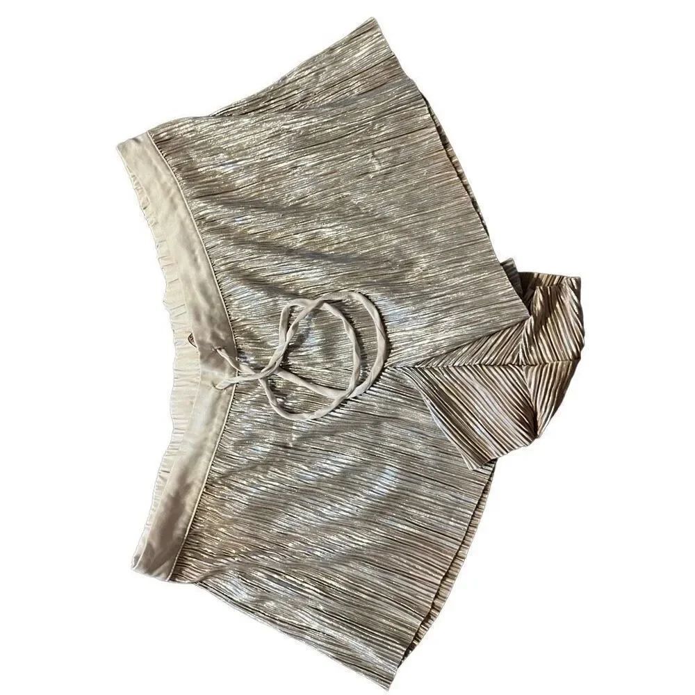 Victoria secret gold metallic lounge shorts size large